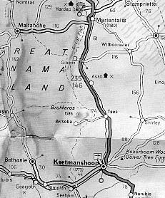 Keetmanshop - Немецкий город посреди намибийской пустыни.