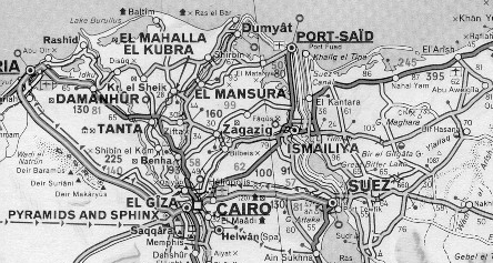 Александрия - в левом верхнем углу. Египет. 